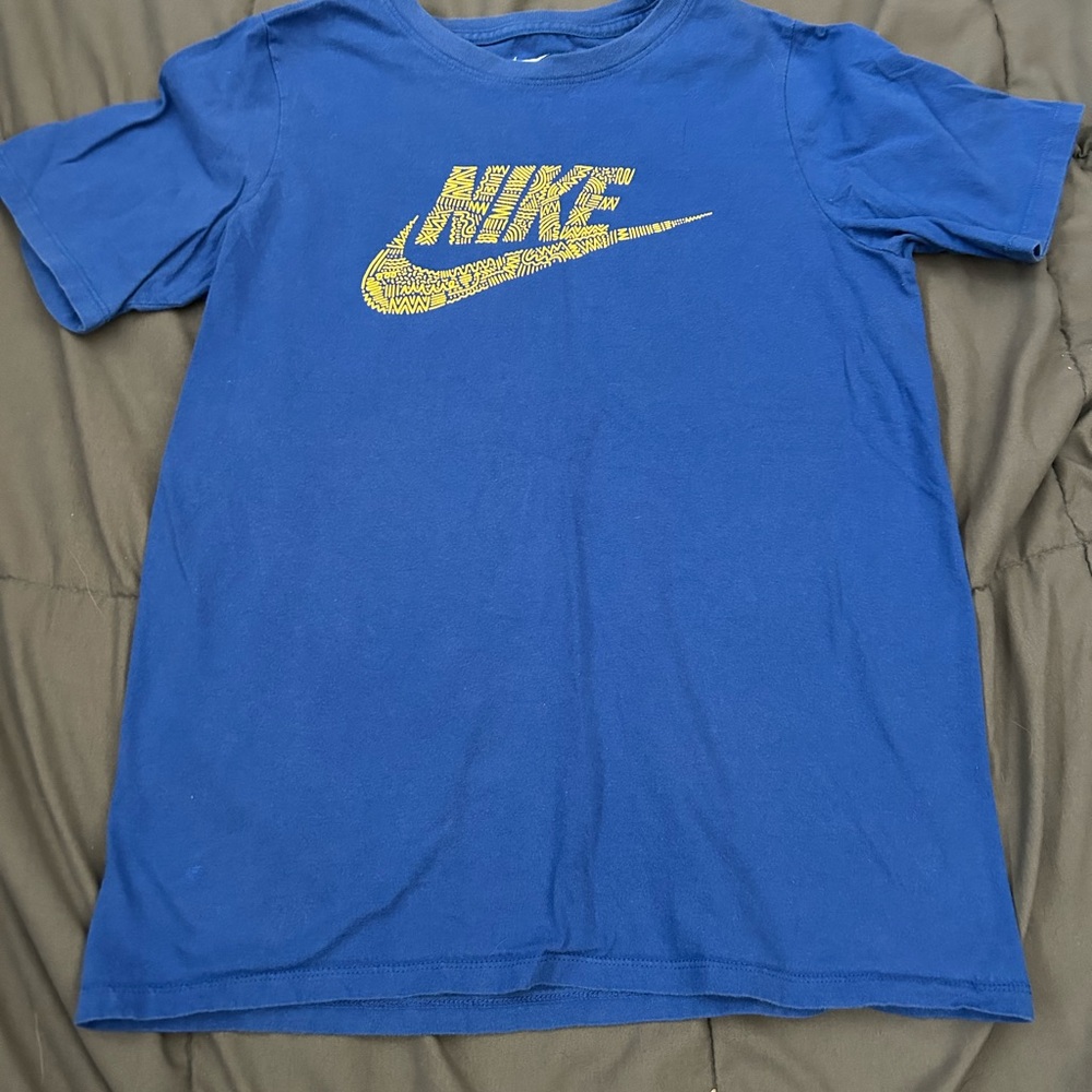 Nike Athletic Blue Tee with Cream Print